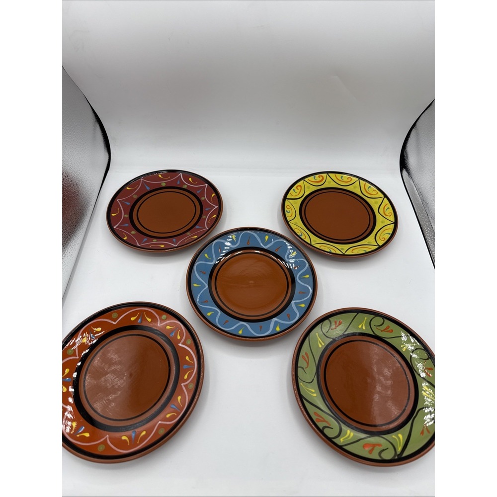 5 Piece Set Cactus Canyon Terracotta Plates - Carlos by Carlos Santana Apps Taco
